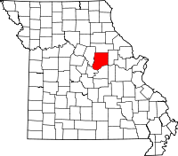 Location of The Kingdom in Missouri Location of Missouri in US