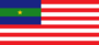 A previously suggested design for a Mackinac Flag, the 11 red and white stripes representing the 11 townships the country was formed from, the people, and their blood, with the canton resembling the second national flag. Now used as the Mackinac Ambassador's Ensign (June–July 2016)