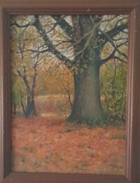 painting of old oak tree