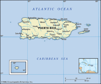 Claimed territory of the Provisional Government of the Puerto Rican Republic