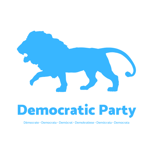 File:Democratic Party Démocrate-Democrata-Demòcrata Demokratiese -Demócrata-Democrata.png