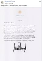 Faked "recognition letter" from Donald Trump