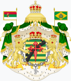 Grand Green Arms, adopted on 3 May 2021. Most commonly used grand arms by the Government and State of Ebenthal.