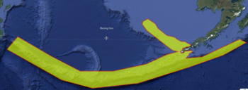 Map of Aleutian Islands