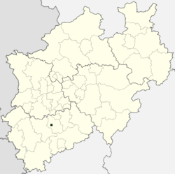 Location of Rudno in relation to North Rhine-Westphalia