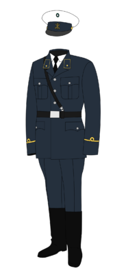 General uniform of a navy ensign.