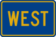 PD1W West plate (Gold on blue)