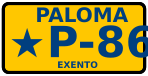 File:Police licence plate for Paloma.svg