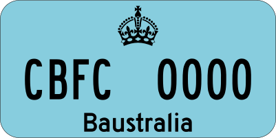 File:Vehicle registration plate of the Prime Minister of Baustralia.svg