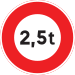 Weight limit (2,5 t)