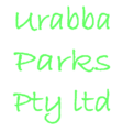 "Urabba Parks Pty Ltd" in script-like green text