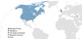 Dots indicate FS Renasian Claims, Azehtyl in Green