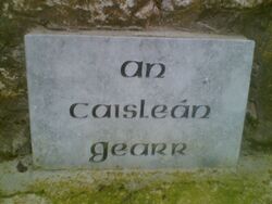 Plaque at Castlegar Castle