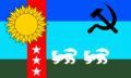 Flag of Croydon Bay, a region in the south of the nation. This flag features the sun of Kiribati, Kiribati is prone to sinking in the near future and is one of the poorest macro-nations on Earth.