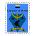 May 2023, First issue stamp of the Republic of Theria (unused)