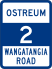 Ostreum-Wangatangia Road shield