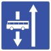 Special road conditions (Traffic continues one-way, except for buses)