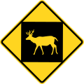 Animals on the road (deer) Quebec.svg