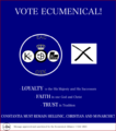 The poster that was used by the Ecumenical Alliance.