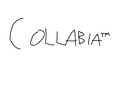 White background with "Collabia" in poorly drawn black text.