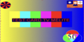 Test Card of the Station with a one minute countdown. The countdown is at 50 seconds.