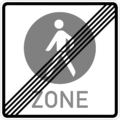 End of pedestrian zone