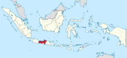 Location of Central Java in Indonesia