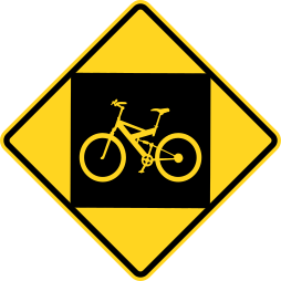File:Cyclists crossing.svg