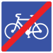 End of cyclist route
