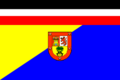 Flag of Monte Solana Catorce. Based upon the flag of Gran Canaria and the Domanglian Empire's "Liberty Keys Flag".