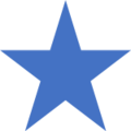 Blue star. The symbol of liberty in Bolgajna