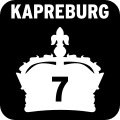 Kapreburg Route 7 sign.svg