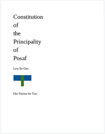 First page of the Posafian Constitution