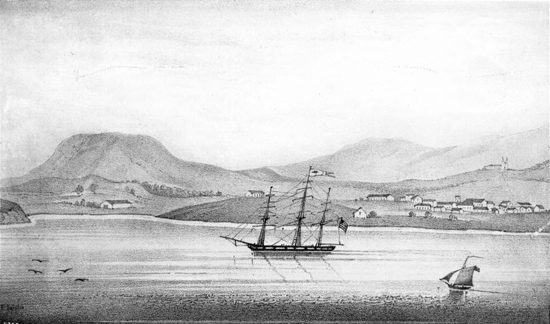 File:Drawing of the presidio of early Santa Barbara, as seen in Alfred Robinson's Life in California , ca 1839 (CHS-5760).jpg