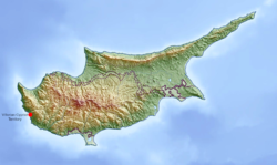 Location of the territory within Cyprus