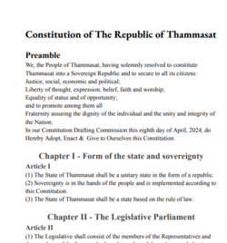 Front page of the Constitution