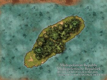 Raised-relief map of the Medopolanian Republic