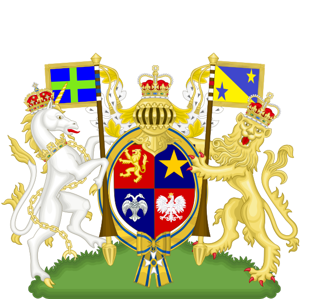 File:Coat of arms of Monroe I as Queen of Lowenia(Order of Chandrachur I).svg