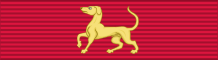 File:Ribbon bar of the Order of the Greyhound (Gold Class).svg