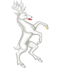 White Deer For Coat Of Arms