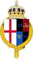 Arms of the Most Noble Order of the Gadus (Royal Arms variant).svg