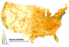 New European territorial claims are in the regions inhabited by White majorities. The locations are determined by a population density in the U.S. 2000 census.