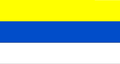 A variant of the flag, consisting of a horizontal tricolour of yellow, blue and white.