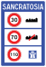 Speed limits in Sancratosia (At entrance to country)