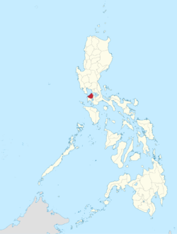 Cavite within the Philippine archipelago.