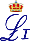 Royal monogram of King Łukasz I, King of Krzakacja.svg