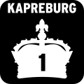 Kapreburg Route 1 sign.svg