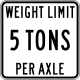 R3b Maximum weight per axle