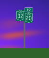 Current Highway 32 reassurance marker