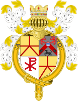 Coat of arms of Jonathan I of Austenasia as a Stranger Knight of the Gadus.svg